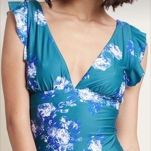 ModCloth Flutter Sleeve Swimsuit